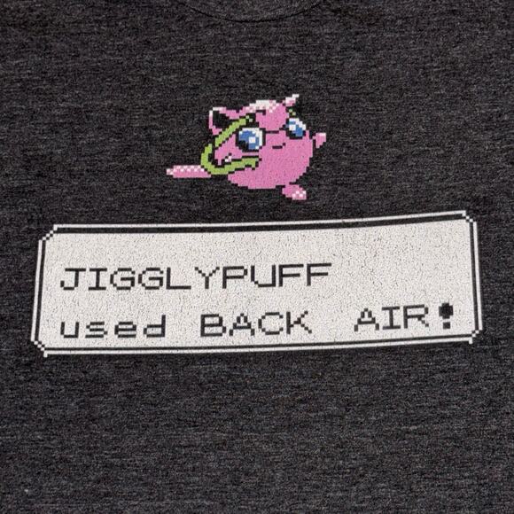 TeePublic Jigglypuff Pokemon Funny Graphic T-Shirt Adult Size Medium Novelty Tee - Picture 1 of 6